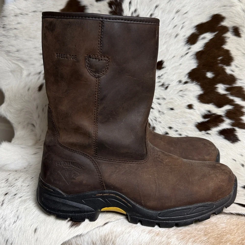 Herman Survivors Leather Waterproof Steel Toe Work Boots Men's 10‎ T1